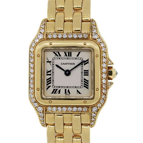 Cartier Panthere 18k Yellow Gold Diamond Bezel Ladies Watch Boca Raton