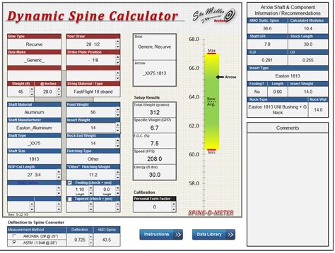 Dynamic Spine Calculator And Olympic Recurve Help Archery Talk Forum
