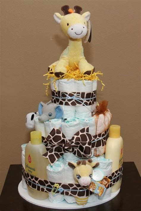 He is 18 months old now but outgrew his current high chair we received as a gift. Giraffe Diaper Cake | DIY Baby Shower Gift Basket Ideas ...