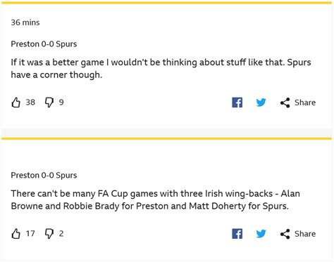 The Guy Commentating On The Bbc Sports Website Is Loving The Preston Vs Spurs Game Rfootball
