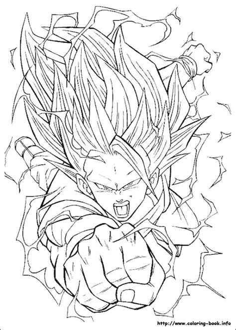 The face of a furious goku; Dragon Ball Z Goku SUper Saiyan Coloring Pages