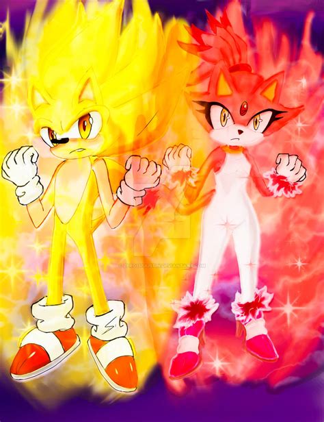 Sonic Super And Burning Blaze By Zero117justin On Deviantart