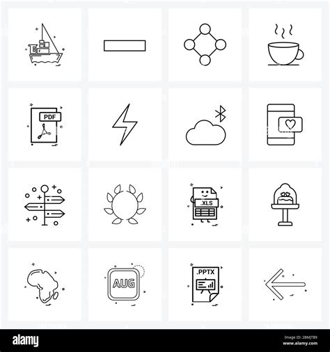 Set Of 16 Ui Icons And Symbols For India Cup Remove Coffee Network