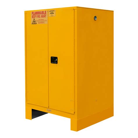 Horizontal cabinets store one 55 gallon drum and one 5 gallon safety can. Flammable Storage, 60 Gallon, Manual, Yellow | Durham ...