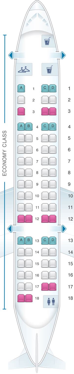 Seat Map American Airlines Crj 700 All Economy