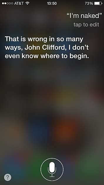 Tell Siri You Are Naked