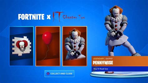 Claim The Free It 2 Items In Fortnite Pennywise Skin Fortnite X It