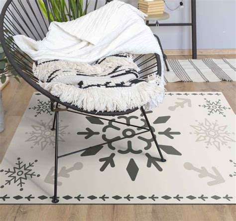 Nordic Style Snowflakes Nordic Style Rugs Tenstickers