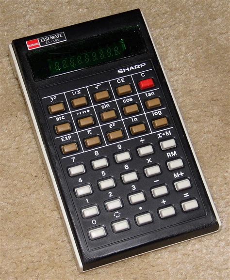 Vintage Sharp Electronic Pocket Elsi Mate Calculator Model El 500
