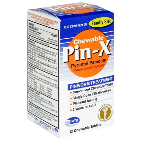 Pin X Pinworm Treatment Chewable Tablets Shop Pin X Pinworm Treatment