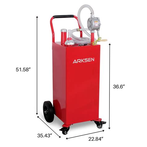 Buy Arksen 35 Gallon Portable Gas Caddy Fuel Storage Tank Large