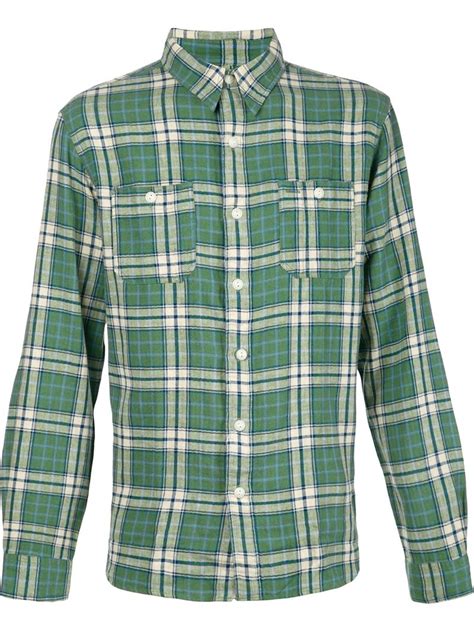 Rrl Plaid Shirt In Green For Men Lyst