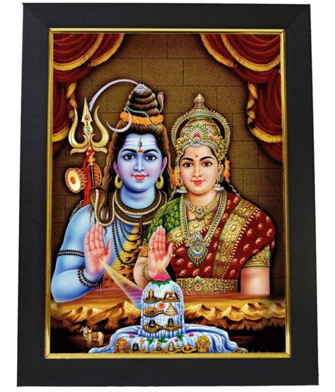 101temples Multicolour Wooden Lord Shiva And Parvathi Photo Frame Buy