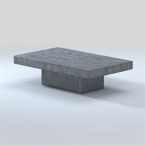 Blok Concrete Rectangle Outdoor Coffee Table 3d Model Cgtrader
