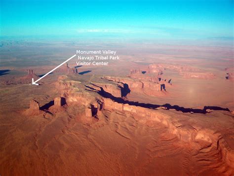Monument Valley Navajo Tribal Park Visitor Center From The Air