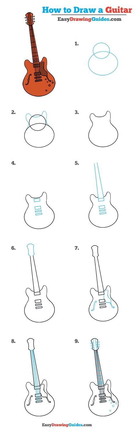 How To Draw A Guitar Really Easy Drawing Tutorial