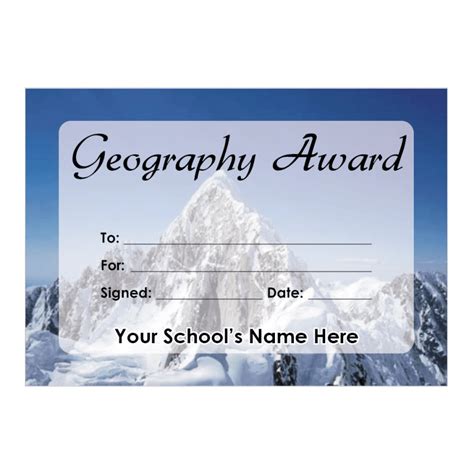 Geography Certificate Set 1 For Teachers
