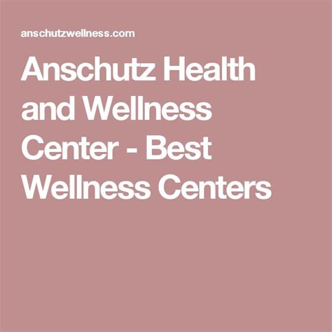Anschutz Health And Wellness Center Best Wellness Centers Health