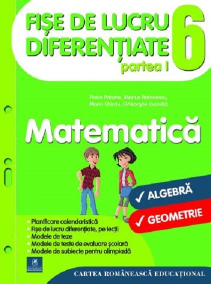 Fise De Lucru Diferentiate Matematica Clasa A Vi A Partea I