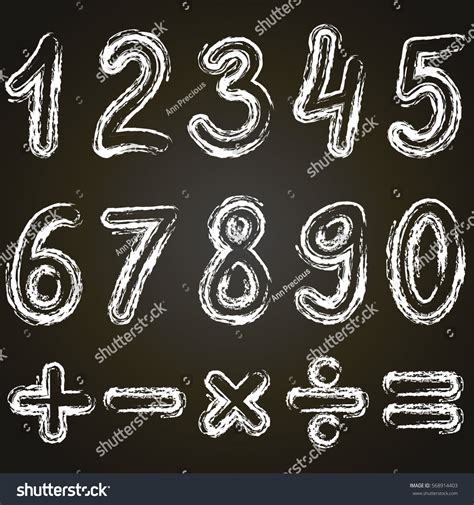 Numbers Zero Nine Math Symbols Stock Vector Royalty Free 568914403