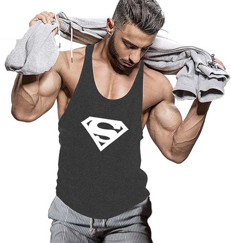 Buy The Blazze Men S Superman Tank Tops Muscle Gym Bodybuilding