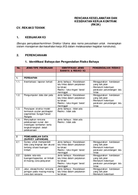 Program Kerja K3rs