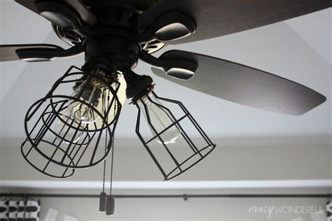 I might be able to help. DIY Cage Light Ceiling Fan · A Hanging Light · Home + DIY ...