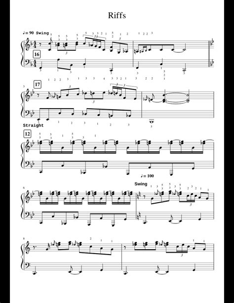 Riffs Sheet Music For Piano Download Free In Pdf Or Midi