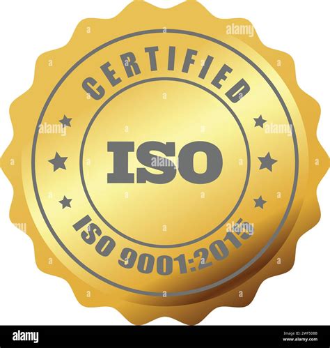 Iso Seal In Golden Iso Stamp Certified Company Certificate Iso 9001