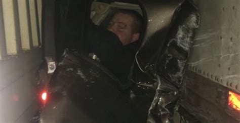 Man Sandwiched Between Trucks In Highway Pile Up In Oregon Video