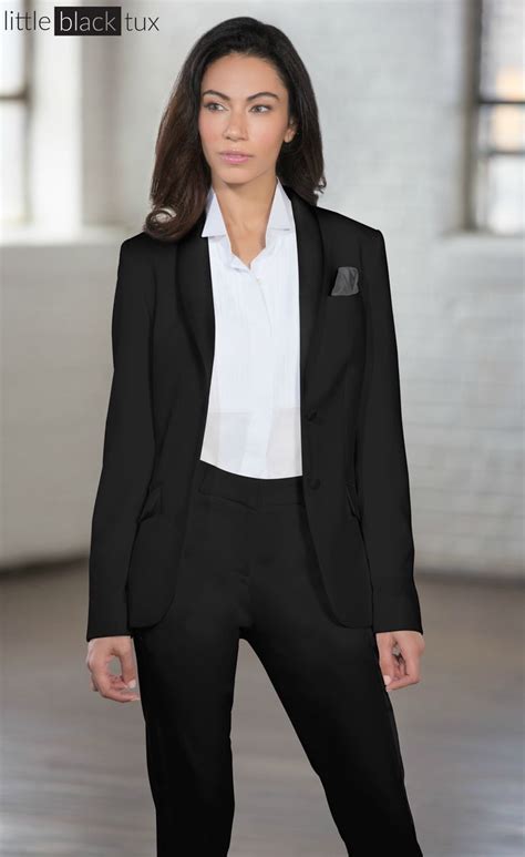 Womens Black Tuxedo Ladytux Shawl Collar Slim Fit Belt Loops