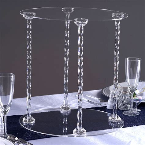 Acrylic 4 Pillar Cake Stand EFavorMart Chandelier Cake Stand Metal