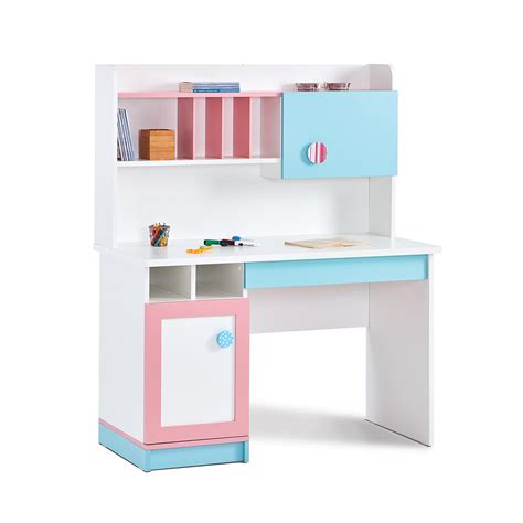 Fiyona Colorful Study Desk For Kids With Bookshelf
