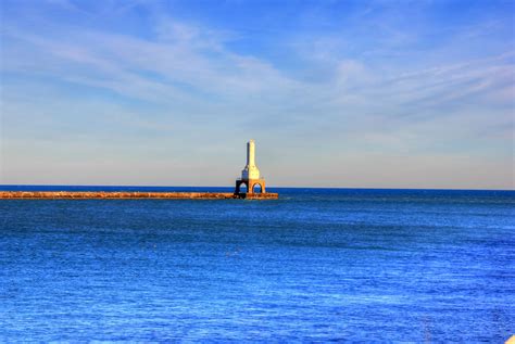 Lighthouse In The Afternoon At Port Washington Wisconsin