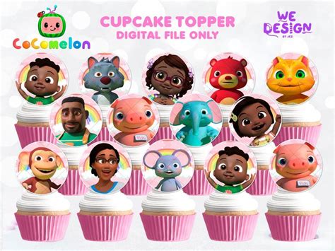 Cocomelon African Girl Cupcake Topper Cocomelon African Etsy In 2022