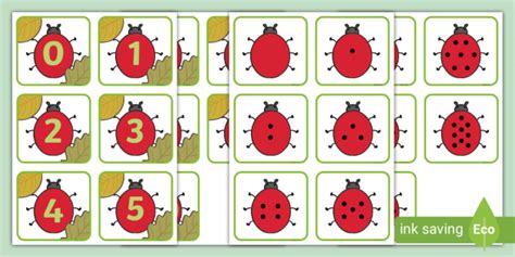 👉 Ladybird Number Matching Game Teacher Made