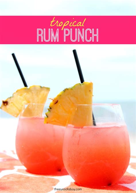 Tropical Rum Punch Recipe Wildly Charmed Recipe Tropical Drink Recipes Rum Punch Recipes