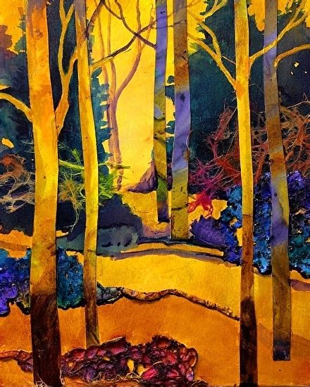 Carol Nelson Fine Art Blog Mixed Media Abstracted Trees Collage