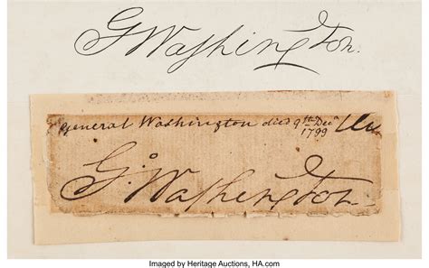 George Washington Signature Autographs Us Presidents Lot 49102