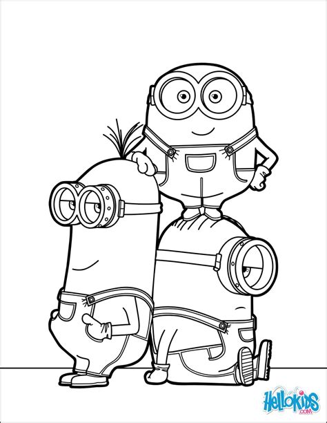 Dibujos para colorear minions dibujo para colorear - es.hellokids.com