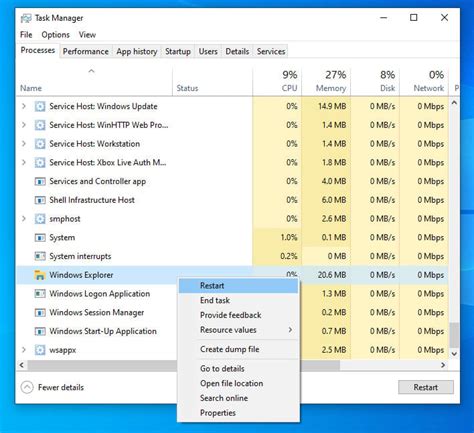 How To Restart The Windows Explorerexe Process