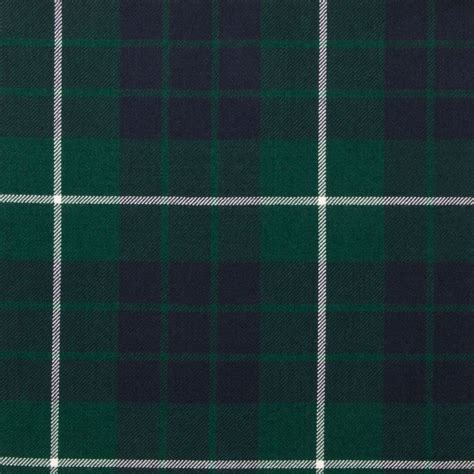 Hamilton Green Modern Lightweight Tartan Fabric Lochcarron Of Scotland