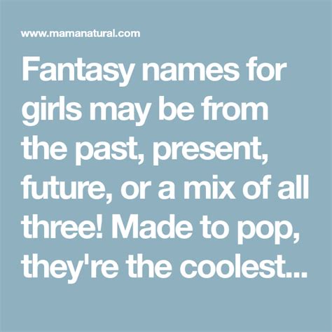 Fantasy Names For Girls That Are Simply Spellbinding Fantasy Names For Girls Girl Names