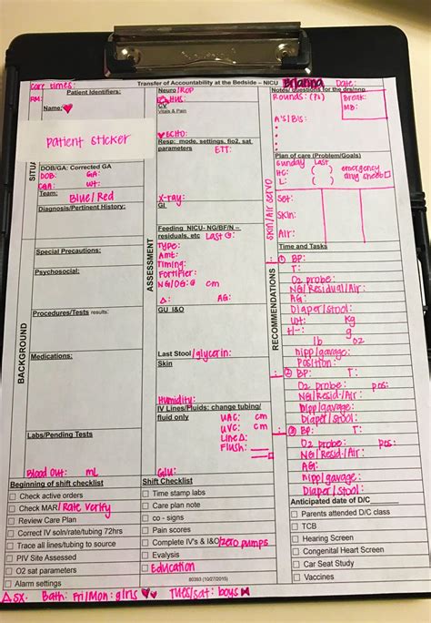 On nurse nacole's website, she shares that she carries a drug handbook, intravenous medications, makeup mirror, tape measure, towel, lotion, wipes, 4 in 1 pen and a homemade cheat sheet for her patients. NICU brain/report sheet. | Nursing school notes, Neonatal ...