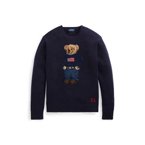 Polo Ralph Lauren Wool Preppy Bear Jumper in Blue for Men ...