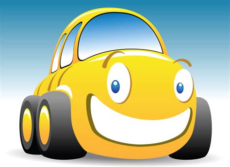 Funny Color Cartoon Cars Vector Vector Cartoon Free Vector Free Download