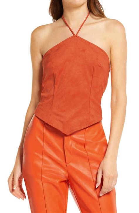 Womens Faux Leather Tops Nordstrom