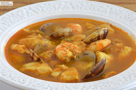 Sopa de pescado casera Receta de cocina fácil tradicional sencilla y
