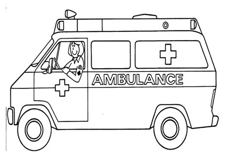 Click on the image you want to color, this will open page displaying large picture you selected. Ambulance (Transportation) - Printable coloring pages