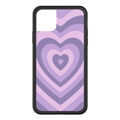 Heart Phone Case Purple Love Printed Colourful Phone Cover Etsy